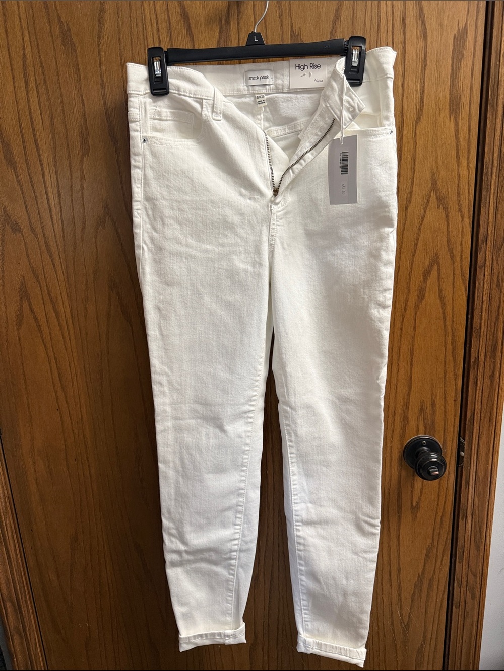 Sneak Peek High Rise White Women’s Jeans - Slim Stretch